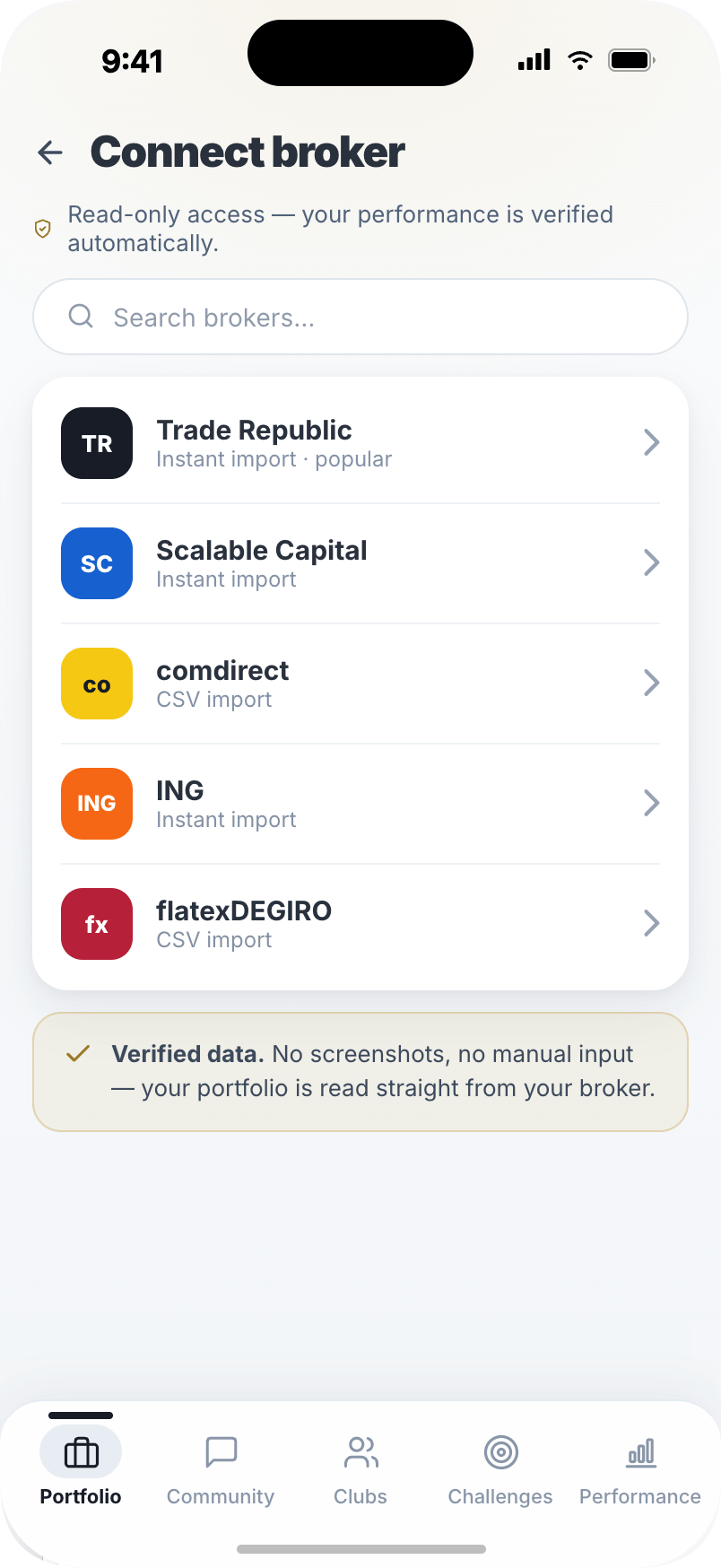 Broker connection